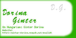 dorina ginter business card